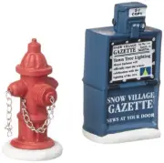 Department 56 Village Accessories Fire Hydrant Newspaper Box 2 Piece Set