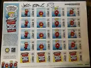 Vintage 2017 Signed Family Circus Bill Jeff Keane Stamp Out Hunger USPS Sheet