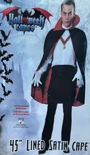 Reversible Vampire Cape Satin Collar Red Black Unisex Adult Halloween Cosplay