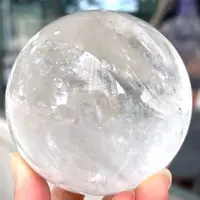 在飛比找蝦皮商城優惠-『晶鑽水晶』天然巴西白水晶球83mm附壓克力球座 ~內含明顯