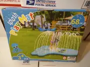 Splash Pad Sprinkler Play Mat 68" Wide BLUE OCTOPUS Mini Pool Outdoor Water Toys