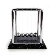 MDI Australia Small Newton's Cradle with Marble Base Desktop Accessory Science Kit, Black