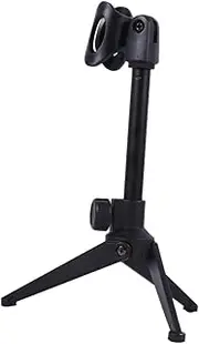 ERINGOGO Liftable Triangle Microphone Stand Desktop Mic Rack for Music Anchor Lightweight Durable Black Recording