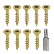 50pcs Deck Screws #8 x 1" Torx Exterior Wood Screws with T25 Drive Bit
