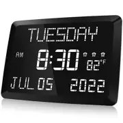 Digital Clock 11.5" Large Display Digital Wall ClockAdjustable Brightness Cal...