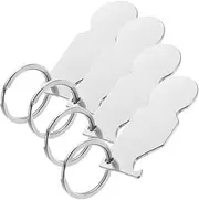 [KALLORY] 4Pcs Shopping Trolley Token Keychain Coin Holder for Grocery Cart Stylish Key Ring Release Tool Shopping Accessory for Everyday Use