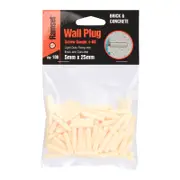 Ramset 5 x 25mm White Wall Plugs - 100 Pack
