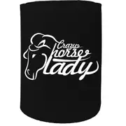 Alcohol Animal Stubby Holder - Crazy Horse Lady - Funny Novelty Birthday Gift Joke Beer Can Bottle