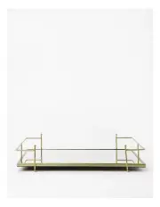 [Heritage] Roman Mirrored Tray in Gold 50x33cm