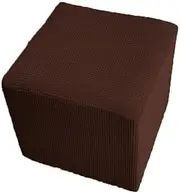 Small Ottoman Cover Square, Ottoman Slipcover, Footstool Cover, Stretch Cube Ottoman Slip Cover, Elastic Water-Resistant