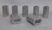 100 Aluminum 1/4" Sleeves Loop Crimp Cable Wire Rope Garage Door Swage OHD