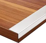 Step Edge Trim Strips Wood to Tile, Smooth Stair Nosing Protector, L-Molding Flooring Transition Strip, for Outdoor Indoor Staircases Pads(Silver,Long 110cm/43.3in)