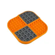 LickiMat Slomo Wet & Dry Double Slow Food Dog Bowl - Orange