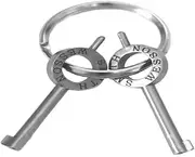 2 Authentic Smith & Wesson Handcuff Key for S&W Models 100 300 1850 1900 with Key Ring