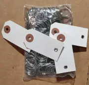 250 #1 KEY TAGS W/RINGS heavy 13pt tag stock with 2 reinforced holes