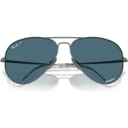 Ray-Ban 58mm Polarized Oversize Pilot Sunglasses in Polar Blue at Nordstrom One Size