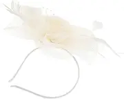 [LIFKOME] Elegant Tea Party Fascinator Hat for Weddings Feathered Bridal Head with Comfortable Elastic Band for Banquets Anniversaries and Performances