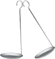 PEPLAYTAL 2Pcs Non Stick Frying Spoon with Metal Handle Essential Kitchen Tool for Making Snacks Easy to Use Pastry Spoon for Frying Potato and Turnip Pancakes