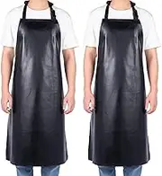 Homsolver 2 Pack Waterproof Rubber Vinyl Apron for Unisex Adult, Lightweight Chemical Resistant Industrial Work Apron