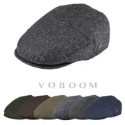 VOBOOM MENS IVY CAP 50% WOOL HERRINGBONE TWEED GATSBY CAP WARM WINTER HAT 4