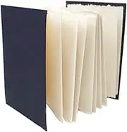 Artway Indigo - Cotton Rag Paper Sketchbook - Concertina A5 Portrait - 36 Sides/18 Pages of 250gsm Mid Texture 100% Cotton Rag Paper - 100% Handmade, White