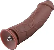Hismith 11.1" Slightly Curved Silicone Dildo with KlicLok System for Hismith Premium Sex Machine, 10.23" Insert-able Length, Girth 7.67" Diameter 2.44" - Amazing Series
