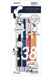 Zebra Gel Ballpoint Pen Sarasa Clip Vintage Color 0.38mm Snoopy 4Color Set Japan