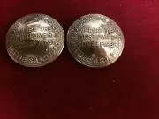 Conchos: 2 Brass BROTHEL token, Mattie Silks