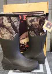 RedHead Camo Utility Waterproof Rubber Boots for Men, Size 9