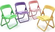 5Pcs Multicolour Simulation Mini Folding Back Small Chair Model Dollhouse Doll House Miniature Plastic Scene Props for Micro Landscape Dollhouse Furniture Mini Chair Dollhouse Accessories (1/12)