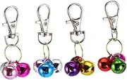 GRIRIW 4Pcs Cat Collar Bells Charming Pendant Supplies for Pet Training Bright Design Stylish and Safe Accessories for Cats and Kittens