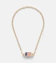 [Marie Lichtenberg] Marie Lichtenberg USA 18kt gold and enamel locket necklace with diamonds One Size gold