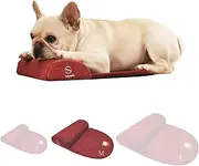 Whoopub Dog and Cat Bolster Pillow for Medium Dogs and Cats, Benefit for Cervical Vertebra and Neck, Easy to Carry When Traveling, with High Resilience Foam, Machine Washable Cover (Red, Medium)