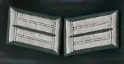 German WW1 Prussian Jager Collar Tabs silver grey on green wool repro
