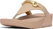 [FitFlop] Women's Lulu Chunky-Snaffle Leather Toe-Post Sandals Wedge