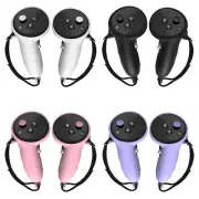 For Quest 3 VR Silicone Handle Grip Cover Controller Case Sleeve Lanyard Strap