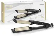 BaByliss C260E Styling Utensil Straightener and Curler for Bangs Hot Black, Silver - Hair Shaper (Iron and Curler for Bangs, Hot, 200°C, Black, Silver, 1.5cm)