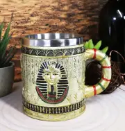 Ebros Egyptian Theme Dynasty Pharaoh King Tut Mask Bust Coffee Cup Mug Tankard