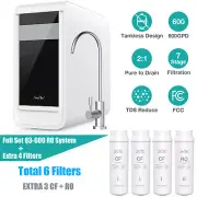 Q3-600 GPD Tankless Reverse Osmosis RO Water Filter System Extra 3*CF+RO Filters
