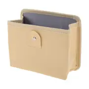 Car Trash Can Hanging Car Door Faux Leather Trash Bin Beige 1 Pcs