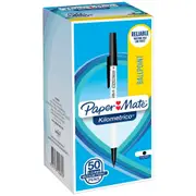 Papermate Kilometrico Ballpoint Pens Medium (Black) [Box 50]