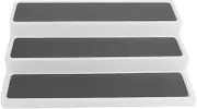 Spice Rack, 3 Tier PP PPR Material Kitchen Shelf Organiser Expandable Non Slip Seasoning Rack for Cabinet Countertop Use
