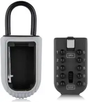 NUZAMAS Realtor Key Lock Box Safe Lockbox 10-Digit Push Button Combination Safe