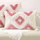 Nordic Style Pillowcase Throw Pillow Case Tassel Decor for Home Office Party