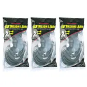 2x Ultracharge 5m Cord Extension Lead Home/Office 10A Power Cable AU/NZ Plug BLK