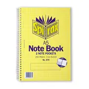 Spirax 570 Notebook A5 200 Pg S/O Pk5