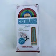 Brybelly Wood Cribbage Board – 3-Track, Pegs & Cards, Classic Traditional Game