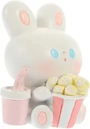 SUPVOX Rabbit Model for Car Decor Resin Craft Home Rabbit Ornament Adorable Mini Bunny Figurine for Easter
