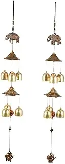 BEBEMOKO Pcs Retro Metal Elephant Wind Chime Ornaments Large Hanging Decorations for Garden Home Patio