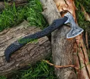 Viking axe, Raven Engraved Axe, Viking forged axe, Personalized hatchet